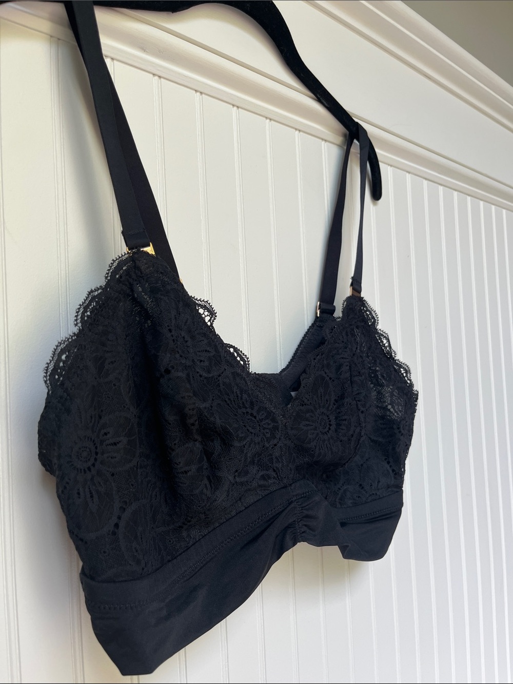 Aerie black lace bralette XL